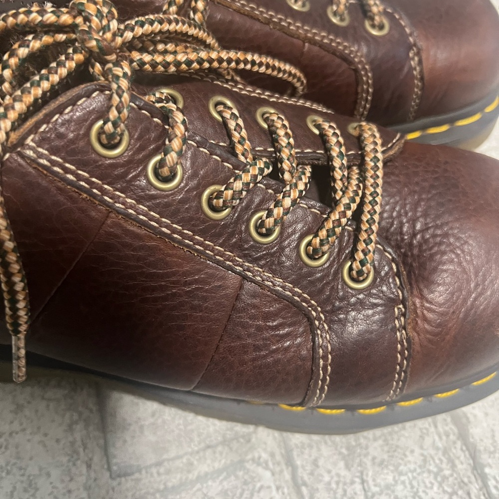 Dr. Martens Melissa Womens Size 9 Dark Brown Oiled Leather Platform Chunky Shoes - Picture 4 of 16